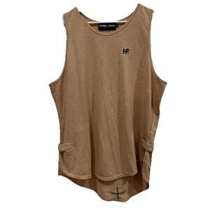 Homme‎ + Femme La Grey Triple Layer Tan Tank Top Color Tan Size 2XL XXL